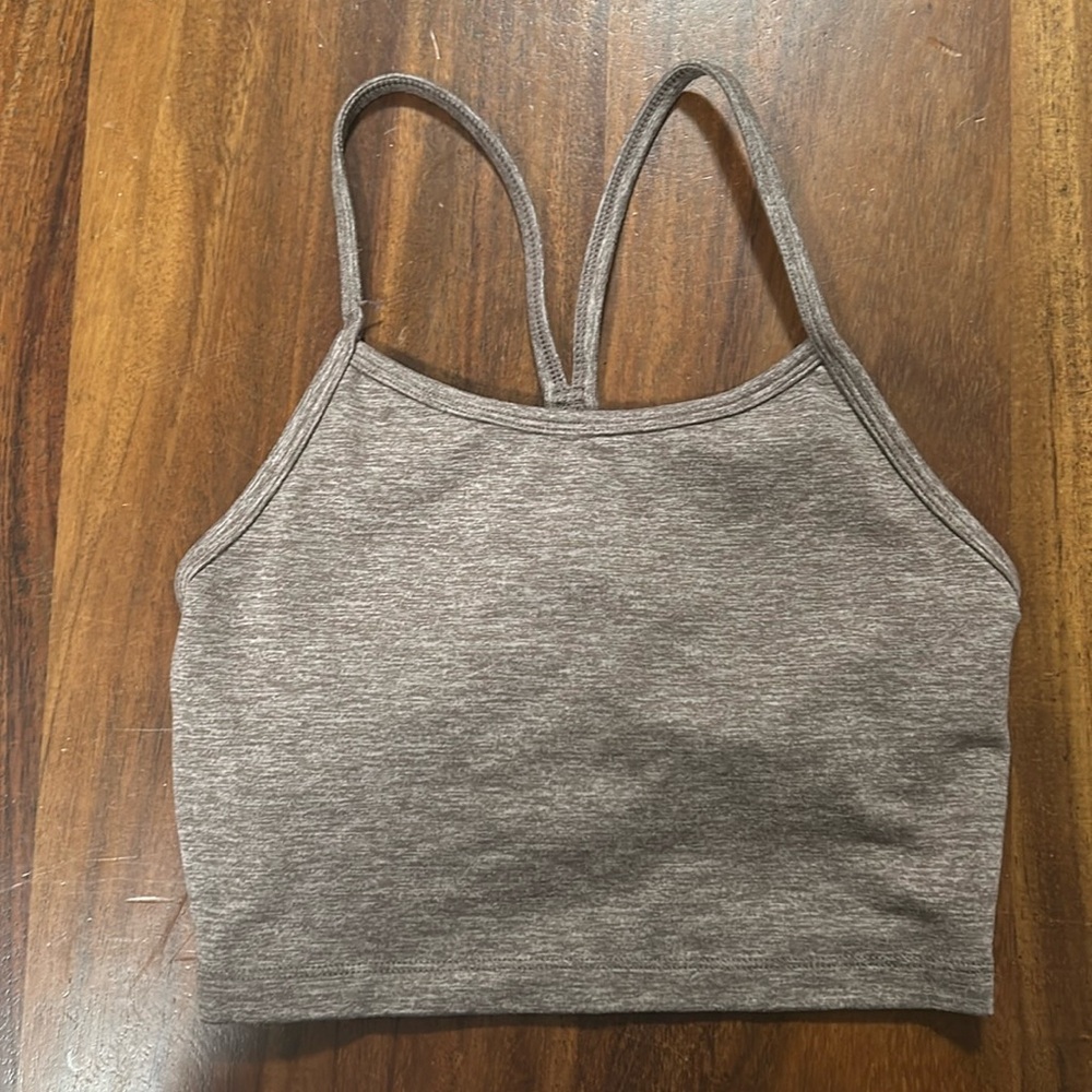 Brown Racerback Crop Top